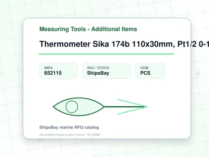Thermometer Sika 174b 110x30mm, Pt1/2 0-120deg.c 160mm-stem - Measuring Tools - Additional Items - IMPA 652115 - UOM PCS