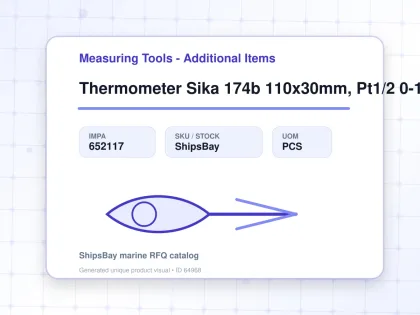 Thermometer Sika 174b 110x30mm, Pt1/2 0-160deg.c 40mm-stem - Measuring Tools - Additional Items - IMPA 652117 - UOM PCS
