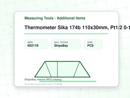 Thermometer Sika 174b 110x30mm, Pt1/2 0-160deg.c 63mm-stem - Measuring Tools - Additional Items - IMPA 652118 - UOM PCS