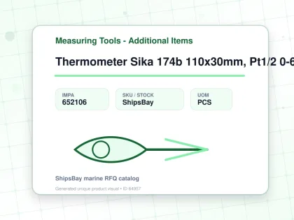 Thermometer Sika 174b 110x30mm, Pt1/2 0-60deg.c 30mm-stem - Measuring Tools - Additional Items - IMPA 652106 - UOM PCS