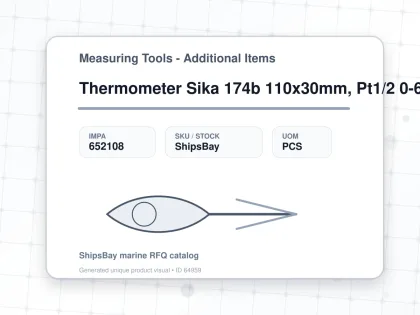 Thermometer Sika 174b 110x30mm, Pt1/2 0-60deg.c 63mm-stem - Measuring Tools - Additional Items - IMPA 652108 - UOM PCS