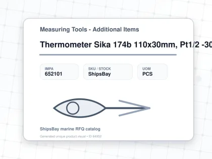 Thermometer Sika 174b 110x30mm, Pt1/2 -30-50deg.c 30mm-stem - Measuring Tools - Additional Items - IMPA 652101 - UOM PCS