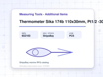 Thermometer Sika 174b 110x30mm, Pt1/2 -30-50deg.c 63mm-stem - Measuring Tools - Additional Items - IMPA 652103 - UOM PCS