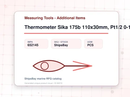 Thermometer Sika 175b 110x30mm, Pt1/2 0-120deg.c 160mm-stem - Measuring Tools - Additional Items - IMPA 652145 - UOM PCS