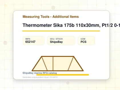 Thermometer Sika 175b 110x30mm, Pt1/2 0-160deg.c 40mm-stem - Measuring Tools - Additional Items - IMPA 652147 - UOM PCS