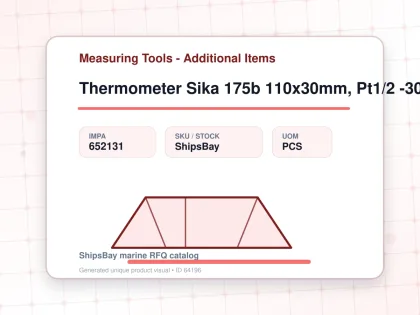 Thermometer Sika 175b 110x30mm, Pt1/2 -30-50deg.c 30mm-stem - Measuring Tools - Additional Items - IMPA 652131 - UOM PCS