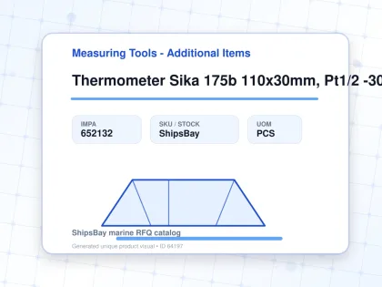Thermometer Sika 175b 110x30mm, Pt1/2 -30-50deg.c 40mm-stem - Measuring Tools - Additional Items - IMPA 652132 - UOM PCS