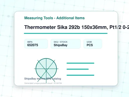 Thermometer Sika 292b 150x36mm, Pt1/2 0-250deg.c 100mm-stem - Measuring Tools - Additional Items - IMPA 652075 - UOM PCS