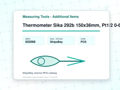 Thermometer Sika 292b 150x36mm, Pt1/2 0-60deg.c 63mm-stem - Measuring Tools - Additional Items - IMPA 652068 - UOM PCS