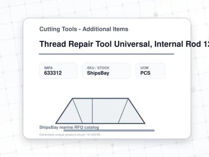 Thread Repair Tool Universal, Internal Rod 12-16mm Dia Nes22 - Cutting Tools - Additional Items - IMPA 633312 - UOM PCS