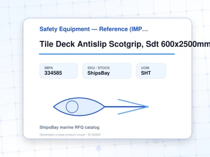 Tile Deck Antislip Scotgrip, Sdt 600x2500mm Safeyellow Fine - Safety Equipment — Reference (IMPA) - IMPA 334585 - UOM SHT