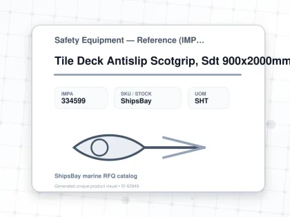 Tile Deck Antislip Scotgrip, Sdt 900x2000mm Safeyellow Fine - Safety Equipment — Reference (IMPA) - IMPA 334599 - UOM SHT