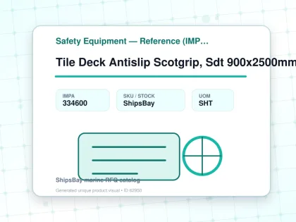 Tile Deck Antislip Scotgrip, Sdt 900x2500mm Safeyellow Fine - Safety Equipment — Reference (IMPA) - IMPA 334600 - UOM SHT