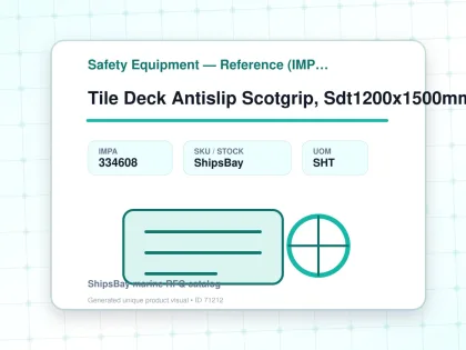 Tile Deck Antislip Scotgrip, Sdt1200x1500mm Safeyellow Fine - Safety Equipment — Reference (IMPA) - IMPA 334608 - UOM SHT