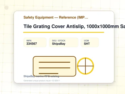 Tile Grating Cover Antislip, 1000x1000mm Safety Yellow Fine - Safety Equipment — Reference (IMPA) - IMPA 334567 - UOM SHT