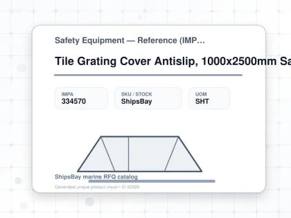 Tile Grating Cover Antislip, 1000x2500mm Safety Yellow Fine - Safety Equipment — Reference (IMPA) - IMPA 334570 - UOM SHT