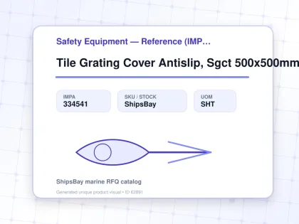 Tile Grating Cover Antislip, Sgct 500x500mm Safeyellow Fine - Safety Equipment — Reference (IMPA) - IMPA 334541 - UOM SHT