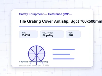 Tile Grating Cover Antislip, Sgct 700x500mm Safeyellow Fine - Safety Equipment — Reference (IMPA) - IMPA 334551 - UOM SHT