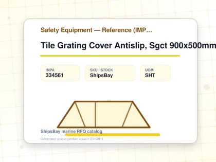 Tile Grating Cover Antislip, Sgct 900x500mm Safeyellow Fine - Safety Equipment — Reference (IMPA) - IMPA 334561 - UOM SHT