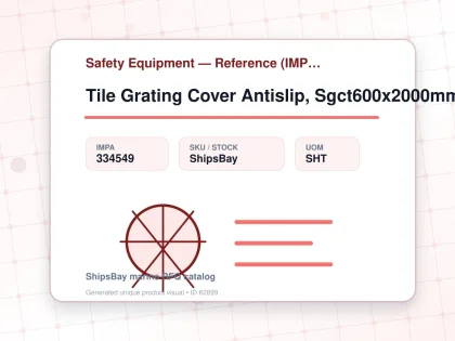 Tile Grating Cover Antislip, Sgct600x2000mm Safeyellow Fine - Safety Equipment — Reference (IMPA) - IMPA 334549 - UOM SHT