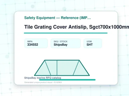 Tile Grating Cover Antislip, Sgct700x1000mm Safeyellow Fine - Safety Equipment — Reference (IMPA) - IMPA 334552 - UOM SHT