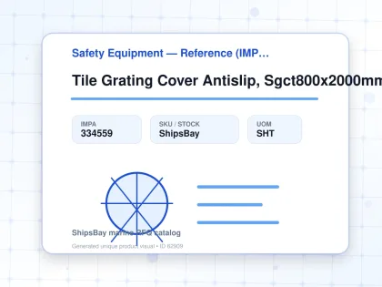 Tile Grating Cover Antislip, Sgct800x2000mm Safeyellow Fine - Safety Equipment — Reference (IMPA) - IMPA 334559 - UOM SHT