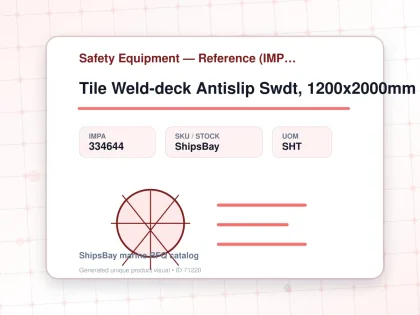 Tile Weld-deck Antislip Swdt, 1200x2000mm Safety Yellow Fine - Safety Equipment — Reference (IMPA) - IMPA 334644 - UOM SHT