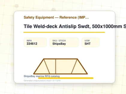 Tile Weld-deck Antislip Swdt, 500x1000mm Safety Yellow Fine - Safety Equipment — Reference (IMPA) - IMPA 334612 - UOM SHT