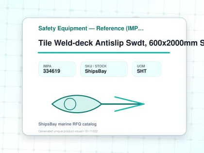 Tile Weld-deck Antislip Swdt, 600x2000mm Safety Yellow Fine - Safety Equipment — Reference (IMPA) - IMPA 334619 - UOM SHT