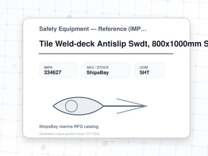 Tile Weld-deck Antislip Swdt, 800x1000mm Safety Yellow Fine - Safety Equipment — Reference (IMPA) - IMPA 334627 - UOM SHT
