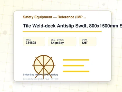 Tile Weld-deck Antislip Swdt, 800x1500mm Safety Yellow Fine - Safety Equipment — Reference (IMPA) - IMPA 334628 - UOM SHT