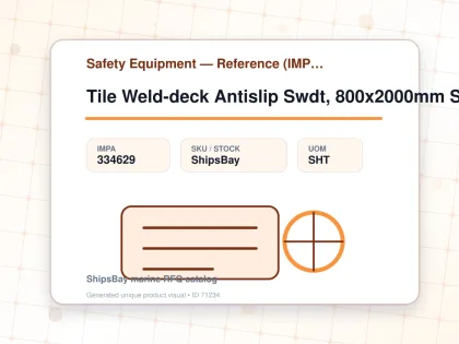 Tile Weld-deck Antislip Swdt, 800x2000mm Safety Yellow Fine - Safety Equipment — Reference (IMPA) - IMPA 334629 - UOM SHT