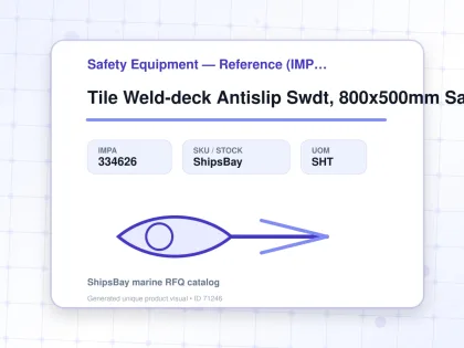 Tile Weld-deck Antislip Swdt, 800x500mm Safety Yellow Fine - Safety Equipment — Reference (IMPA) - IMPA 334626 - UOM SHT