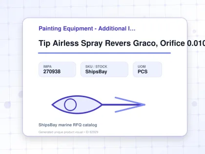 Tip Airless Spray Revers Graco, Orifice 0.010" W:25cm Fflp-510 - Painting Equipment - Additional Items - IMPA 270938 - UOM PCS
