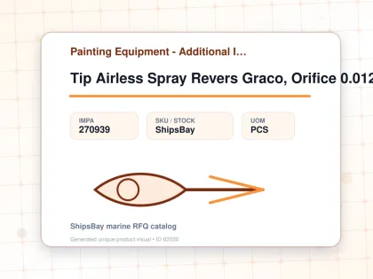 Tip Airless Spray Revers Graco, Orifice 0.012" W:25cm Fflp-512 - Painting Equipment - Additional Items - IMPA 270939 - UOM PCS