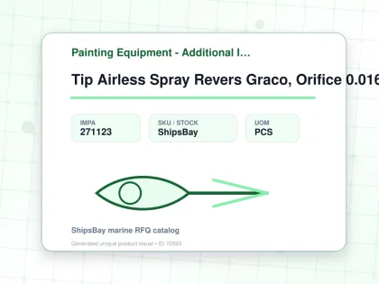 Tip Airless Spray Revers Graco, Orifice 0.016" W:25cm Fflp-516 - Painting Equipment - Additional Items - IMPA 271123 - UOM PCS