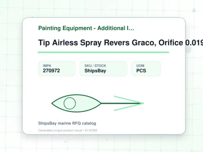 Tip Airless Spray Revers Graco, Orifice 0.019" W:25cm Paa-519 - Painting Equipment - Additional Items - IMPA 270972 - UOM PCS