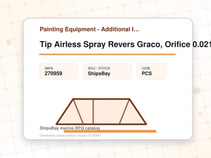 Tip Airless Spray Revers Graco, Orifice 0.021" W:20cm Paa-421 - Painting Equipment - Additional Items - IMPA 270959 - UOM PCS
