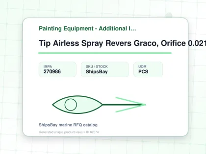 Tip Airless Spray Revers Graco, Orifice 0.021" W:40cm Paa-821 - Painting Equipment - Additional Items - IMPA 270986 - UOM PCS