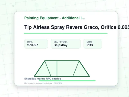 Tip Airless Spray Revers Graco, Orifice 0.025" (10-12") Xhd525 - Painting Equipment - Additional Items - IMPA 270927 - UOM PCS