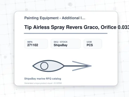 Tip Airless Spray Revers Graco, Orifice 0.033" W:25cm Hda-533 - Painting Equipment - Additional Items - IMPA 271102 - UOM PCS