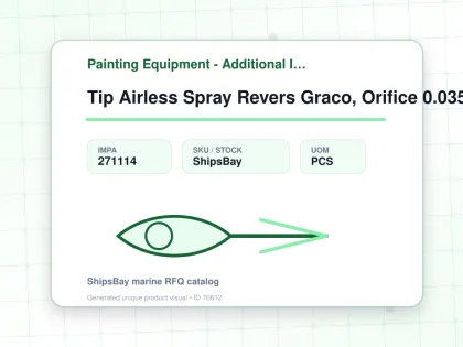 Tip Airless Spray Revers Graco, Orifice 0.035" W:40cm Hda-835 - Painting Equipment - Additional Items - IMPA 271114 - UOM PCS