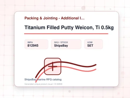 Titanium Filled Putty Weicon, Ti 0.5kg - Packing & Jointing - Additional Items - IMPA 812945 - UOM SET