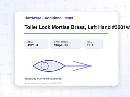 Toilet Lock Mortise Brass, Left Hand #3201wc - Hardware - Additional Items - IMPA 492181 - UOM SET