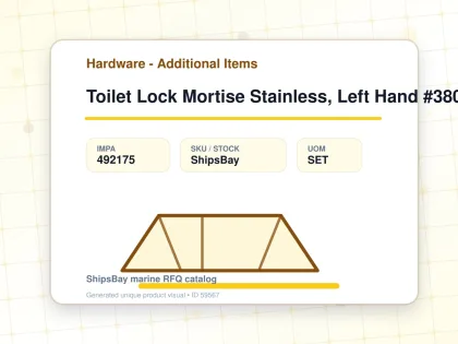 Toilet Lock Mortise Stainless, Left Hand #3801wc - Hardware - Additional Items - IMPA 492175 - UOM SET