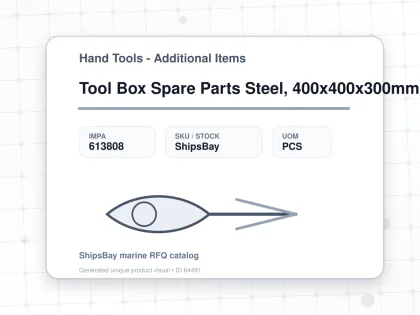 Tool Box Spare Parts Steel, 400x400x300mm - Hand Tools - Additional Items - IMPA 613808 - UOM PCS