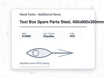 Tool Box Spare Parts Steel, 400x800x300mm - Hand Tools - Additional Items - IMPA 613809 - UOM PCS