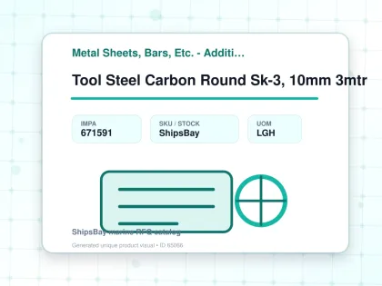Tool Steel Carbon Round Sk-3, 10mm 3mtr - Metal Sheets, Bars, Etc. - Additional Items - IMPA 671591 - UOM LGH