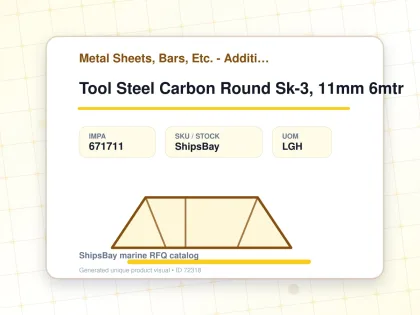 Tool Steel Carbon Round Sk-3, 11mm 6mtr - Metal Sheets, Bars, Etc. - Additional Items - IMPA 671711 - UOM LGH