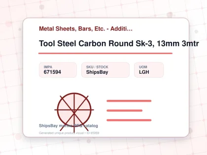 Tool Steel Carbon Round Sk-3, 13mm 3mtr - Metal Sheets, Bars, Etc. - Additional Items - IMPA 671594 - UOM LGH
